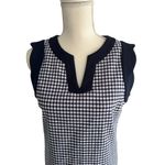 SARA CAMPBELL Blue White Gingham Plaid Shift Dress Size Small Photo 4