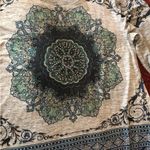 Rue Juju  Blouse Blue and Green Patterned Women’s Top Size L Photo 1