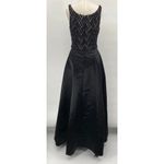 Vintage 90s Ball Gown Beaded Lace Bodice Satin A Line Fit & Flare Black Womens 4 Photo 7