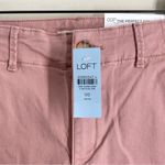 Loft NWT Twill Cotton The Perfect Straight Pants 00 Petite Pink Chino Trousers Photo 12