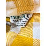 VTG 1970s Miss K 100% Polyester Yellow Checkered Wide Leg Pants Womens XS/S Size 24 Photo 5