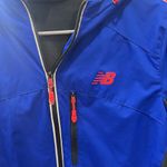 New Balance Hooded Activewear Jacket/Windbreaker Bright Blue/Gray/Neon Pink-M Photo 2