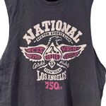 Lucky Brand  Black Sleeveless Graphic Tee Size Large Casual Boho Rocker Style Photo 3