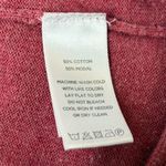 Lilla p long sleeve asymmetrical hem sweater cotton modal red overlapping small Photo 10