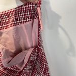 WDNY Tweed Red and White skirt with pink silk lining size 14 Photo 6