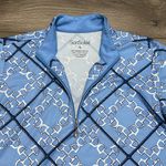 SanSoleil Solshine 1/4 Zip Mock Long Sleeve Golf Top Blue Print Size Small Photo 3
