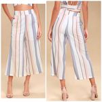 On The Road • striped cropped wide leg pants Photo 2