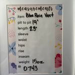 Blue Rain Puffer Vest Woman's Small Light Pink Quilted Snap Pockets Pastel Photo 10