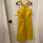 Ann Taylor  Vibrant Yellow Mustard Backless Dress Photo 5