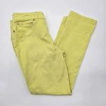 Anne Klein Yellow Straight Skinny Green Denim Jeans Pants Bottoms Plus Size 14 Photo 2