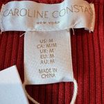 Caroline Constas Red Dress Knit Midi bodycon Crochet Collar size M Size M Photo 7