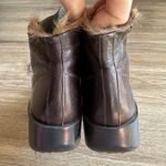 Robert Clergerie Brown Leather Lace Up Boots Women’s Size 7.5 Fur Lined France Photo 4