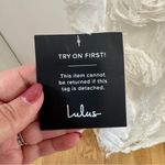 Lulus Gorgeous Elevation NWT size XL White Lace Rosette Puff Sleeve Midi Dress Photo 5