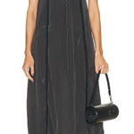 Ganni  midi Shiny tech strap Dress Size 42 Gray  Viscose Photo 0