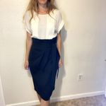 Magaschoni  Classic Wool Pencil Skirt W/ Tie Classy Work Party Photo 1