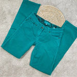 Etro Milano Women’s Wide Leg Pants Mid Rise Velvet Green Retro 90s Size 27 Photo 0