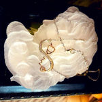 Stethoscope Infinity Sterling Silver Necklace Gold Photo 1