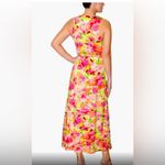 Rachel Roy floral garden jersey front tie v neck maxi sun dress. Size Medium.NWT Yellow Photo 1