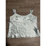 Vintage Morgan Taylor Intimates Blue Satin Cami Top Adjustable Straps size Large Photo 4