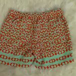 The Limited  Orange and Green Shorts with Geometric Pattern. Small Photo 2