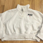 Nike Sportswear Phoenix Fleece 3/4 Sleeve Cropped Polo Sweatshirt Sz L Photo 0