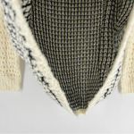 Urban Decay Urban Day Black & Cream Open Knit Long Sleeve V-Neck Sweater Size M/L Photo 4