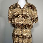 The Vintage Shop Vintage Cheetah Button Down Maxi Dress Photo 1