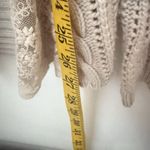 Garnet Hill  Cashmere Angora Lams Wool Cardigan Cream Beige Open Sweater XS Photo 8