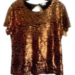 Southern Couture NWT SC Society Bronze Crewneck Top Keyhole Back Sz L MSRP: $80 Photo 0