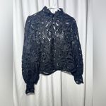 Anthropologie  Embroidered Lace Top | XS Photo 9