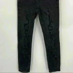 ZARA  Woman Premium Denim Black Skinny Distressed Jeans Size‎ 8 Photo 7