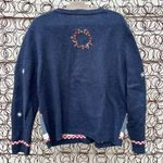 Croft & Barrow Vintage  Blue Americana Snowman Winter Christmas Cardigan LARGE Photo 1