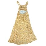 Free People  Women’s Rosalee Midi Dress Yellow Combo Sunflowers Floral Print Sz M Photo 6