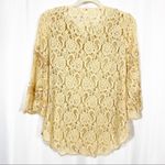 Sundance  Moon Flowers Lace Mesh Top: Champagne Photo 2