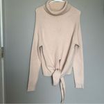 Lovers + Friends  Skye neutral front tie ribbed knit sweater women’s size XL Photo 3