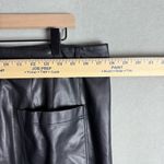 Maeve Anthropologie The Colette Cropped Wide Leg Faux Leather Pant In Black 32P Photo 8