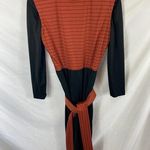 Alfred Shaheen Orange Black Color Block Jumpsuit Size 10 Photo 0