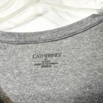 Catherines Plus Size 22/24 Top 2X Gray Long Sleeve Embroidered NWT Mature 1761 Photo 9
