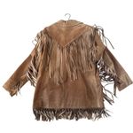 Vintage Cedars Suede Leather Fringe western cowboy brown coat Jacket M Size M Photo 2
