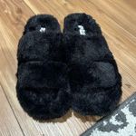 Top Moda  Black Fuzzy Slippers NWT Size 10 Photo 0