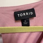 Torrid  Floral Midi Dress Plus Size Mauve Lemon Print V Neck Short‎ Sleeve 0 12 Photo 5