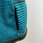 Title Nine Sweater Dress Small Teal Synergy Striped Mockneck Long Sleeve Stretch Photo 4