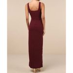Lulus  NWT glamorous disposition burgundy ruched maxi dress small Photo 1