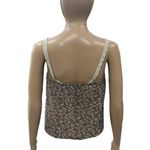 American Eagle  Womens Semi Sheer Sleeveless Top Size S Floral Print & Lace Photo 2