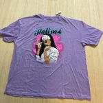 Aaliyah Purple Lavender Multi Color Spray Paint Look Short Sleeve XL Brand New Photo 0