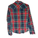J.Crew Red Navy Green Plaid Long Sleeve Button Photo 4
