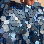 ASOS EDITION NWT Blue Tiered Sequin Cami Midi Dress Photo 10