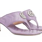 Gucci  Double G Thong Sandal Mules Lavender Photo 0