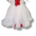 Sugar Thrillz Winter Rose White Tulle Coquette Dress Red Bows Valentine Babydoll Size M Photo 6
