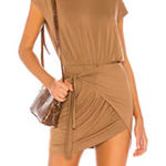 Lovers + Friends Tarin Mini Dress in Deep Taupe Size Large ‎ Boho Revolve Bamboo Photo 0